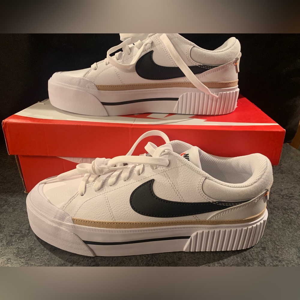 Women’s Nike court legacy lift. Brand new. Size 8 but they run big.Will fit 8.5